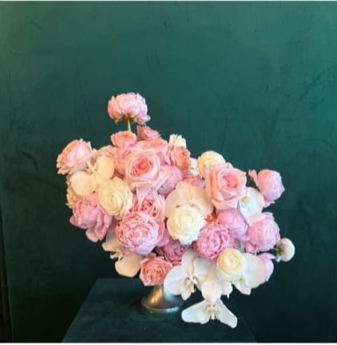 Poppy Peonies Arrangement floral centrepiece for the Kythira Private Room